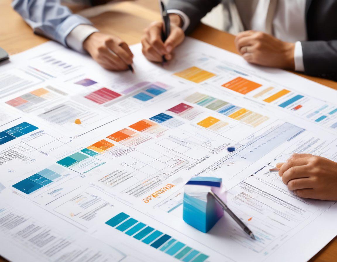 A detailed infographic depicting a step-by-step flowchart of court procedures for financial restructuring, including symbols for court buildings, legal documents, and financial charts. Incorporate diverse individuals collaborating in a modern office environment, showcasing teamwork and strategy. Use bright, engaging colors for clarity and emphasis on each step. super-realistic. vibrant colors. infographics.